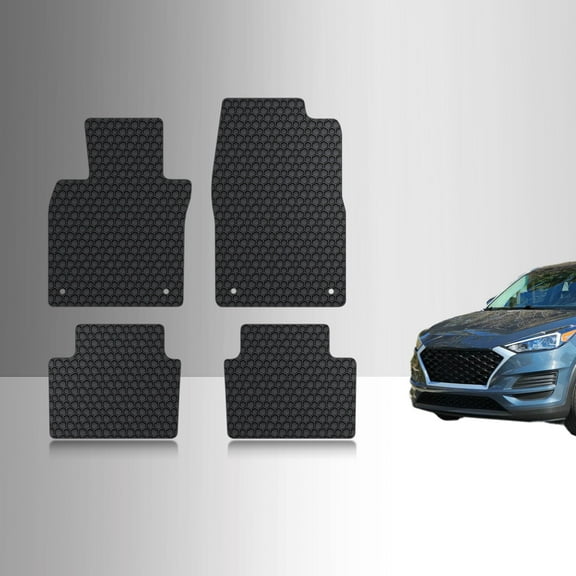 ToughPRO Front   2nd Row Mats Compatible with Mazda 3 2024 - All Weather Heavy Duty (Made in USA) Black Rubber