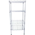 thumbnail image 3 of QXDRAGON 4-Shelf Adjustable, Heavy Duty Storage Shelving Unit (243 lbs Loading Capacity), Steel Organizer Wire Rack, Silver (14L x 10W x 32H), 3 of 9