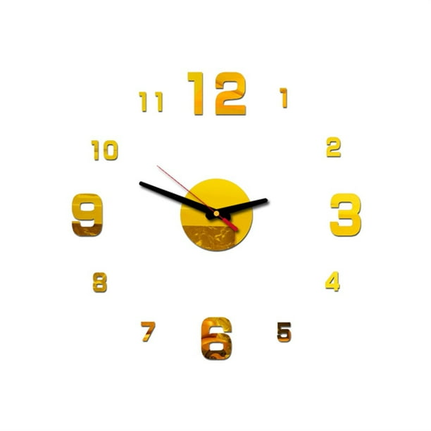 Reloj de pared acrílico 3D: diseño DIY, movimiento silencioso, 40 cm de diámetro, para salones, dormitorios y regalos