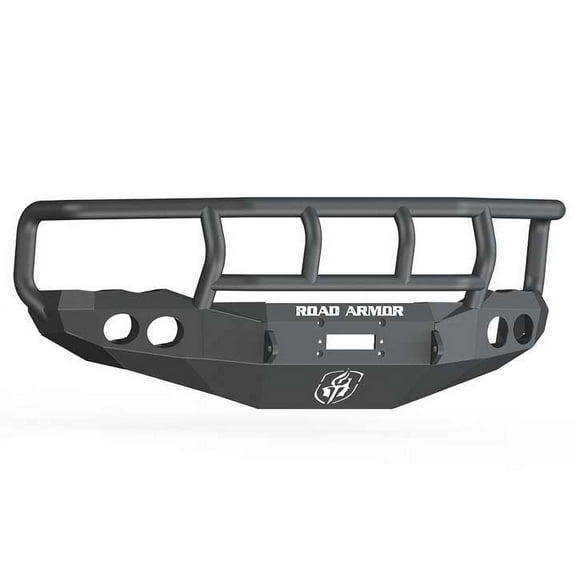 Road Armor 61743B RDA61743B 2017 F450,F-550 SUPER DUTY FRONT STEALTH WINCH BUMPER SQUARE LIGHT PORT INTIMIDATOR GUARD BLACK