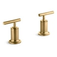 thumbnail image 1 of Kohler K-T14429-4-BGD Purist Brushed Gold Bath-Or-Deck-Mount Valve Trim w/ Handles, 1 of 5