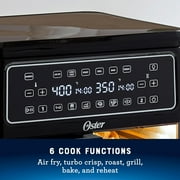 Oster 11-Quart Flex Air Fryer Oven, Dual Air Fryer with 2 Cooking Zones, with 6 Cooking Functions, Large Air Fryer with 2 Frying Baskets
