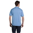 thumbnail image 2 of Hanes 5.2 oz. 50/50 ComfortBlend EcoSmart Jersey Knit Men Polo Light Blue Small, 2 of 3