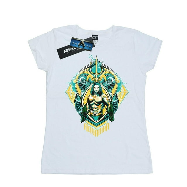 DC Comics Aquaman le T-Shirt en Coton à Crête de Tranchée