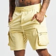 thumbnail image 2 of Virmaxy Men's Athletic Gym Shorts with Pockets Solid Quick Dry Activewear Workout Running Shorts for Outdoor Gym Weekend Adventures Yellow-1 XL, 2 of 5