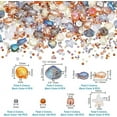 thumbnail image 5 of 800pcs Glass Fish Beads Ocean Charms Glass Shell Beads Starfish Beads Ocean Themed Crystal Beads for Jewellery Making DIY Crafts Assorted Beads Set for Friendship Bracelet Making, 5 of 5