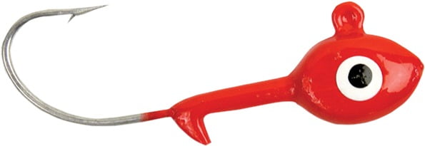 GOT-CHA Saltwater Jig Head Fishing Accessory, Red, 1/4 Ounce, 8-pack