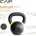 thumbnail image 3 of Cap Barbell Cast Iron Competition Kettlebell Weight - 35-Pound, Yellow, 3 of 8