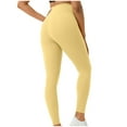 thumbnail image 5 of FAIWAD Women's Solid Color Yoga Leggings Butt Lifting Workout High Waist Stretch Running Pants, 5 of 5