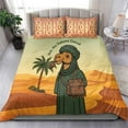 thumbnail image 3 of Mauritania Bedding Set with Sidi the Sahara Camel Cartoon and Desert Caravan, 3 of 7