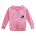 thumbnail image 4 of Big Girls Long Sleeve Sweatshirts Children's Autumn and Winter Fashion Printed Round Neck Hoodie Coat Pullovers Tops Size 9-10T,Pink, 4 of 4