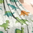 thumbnail image 3 of Dinosaurs Pattern Blanket,Comfortable Soft Flannel Throw Blanket,All Season,Warm Lightweight Blankets for Sofa Bed Couch Living Room Chair,30"x40", 3 of 4