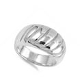 thumbnail image 4 of Groove Line Dome Wide Wedding Ring .925 Sterling Silver Band Jewelry Female Male Unisex Size 7, 4 of 4