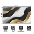 thumbnail image 5 of Black White Marble Gold Wave Pattern Door Rugs,Washable Non Slip Door Mats Indoor,Decorative Door Mats,Entry Mat Indoor for Entrance,Bedroom,Kitchen,Bathroom,17"x30", 5 of 6