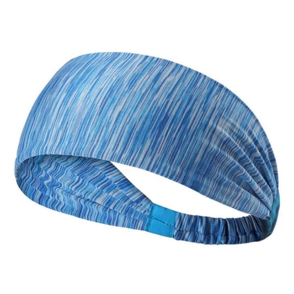 Extra-Wide Sport & Fitness Sweat Wicking Fitness Headband, Blue