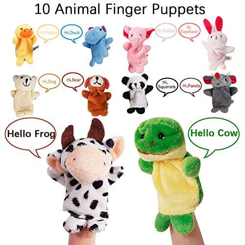 22pcs Plush Animals Finger Puppets - Sealive Story Time Mini