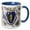 Blue/White, variant on 3drose, Massachusetts State Flag, 11oz Two-tone Yellow Mug