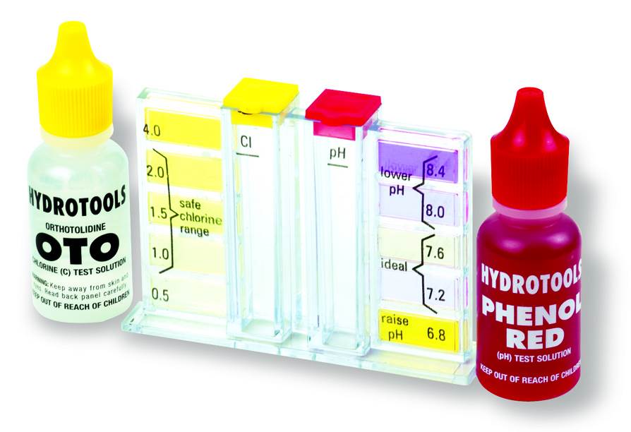 HydroTools Swimming Pool Chlorine Bromine pH Water Testing Test Kit (12