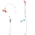 thumbnail image 3 of Cat Stick Toy Playing Prop Household Small Using Pets Supplies Playthings Interesting Simple Feathers Teasing Interactive Toys Pet Supplies Type 3, 3 of 8