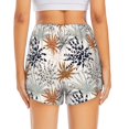 thumbnail image 4 of Goofa Tropical Leaves Printed Women 2 in 1 Running Shorts,Quick Dry Athletic Workout Shorts,High Waisted Athletic Shorts with Liner Pockets-XX-Large, 4 of 9