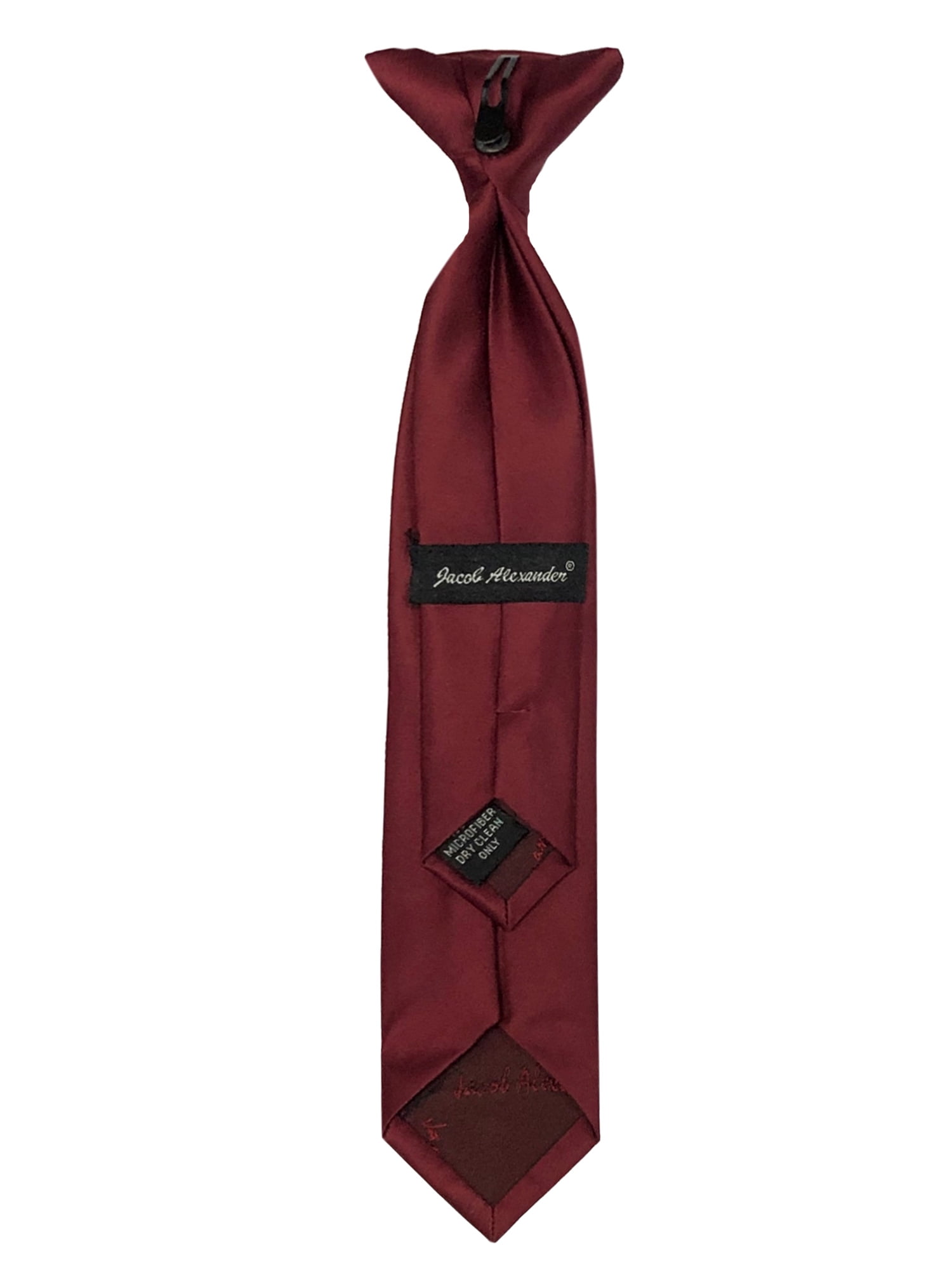 Boys Solid Color Clip on Tie 8 11 14 Inch Many Great Colors Available Pretied Formal Neckties for Boys