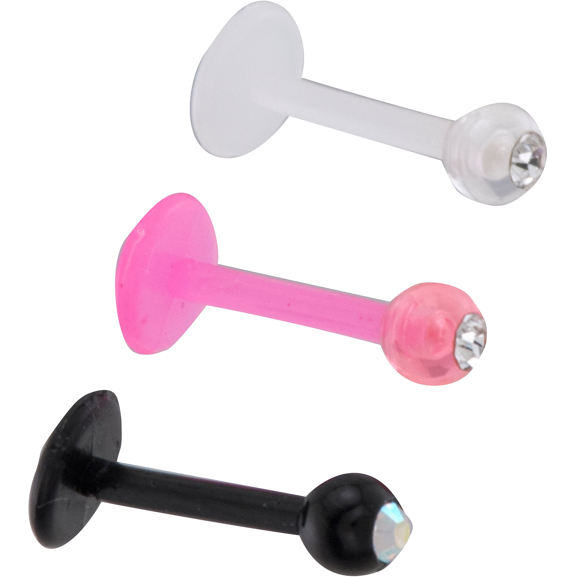 Body Jewelry Body Jewelry 16G Lead Crystal Monroe Trio