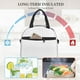 thumbnail image 4 of Fotbe White Bolsa de Almuerzo con Estampado, Lonchera Aislada, Contenedores de Comida Reutilizables Tipo Cooler a Prueba de Fugas, 4 of 7