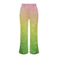 thumbnail image 4 of Delayuji Women's Casual Loose Wide Leg Pants Gradient Color White Point Printed With Pockets, 4 of 7
