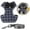 Blue Plaid, variant on Dog Harness and Leash Set, Soft Mesh No Pull Dog Cat Harness Vest with Bowtie Bell for Small Dogs Puppy and Cats Outdoor Training and Running Classic Plaid Pattern