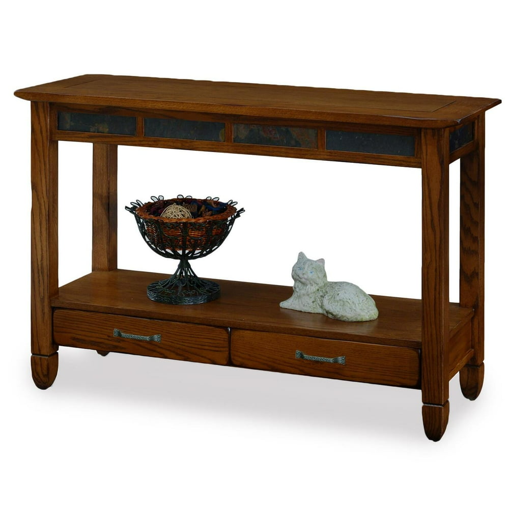 Leick Home Rustic Oak Sofa Table