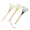 thumbnail image 4 of Toyvian 3-Piece Household Gardening Rake Set with Wood Handles, Iron Material, Assorted Colors for Transplanting and, 4 of 7