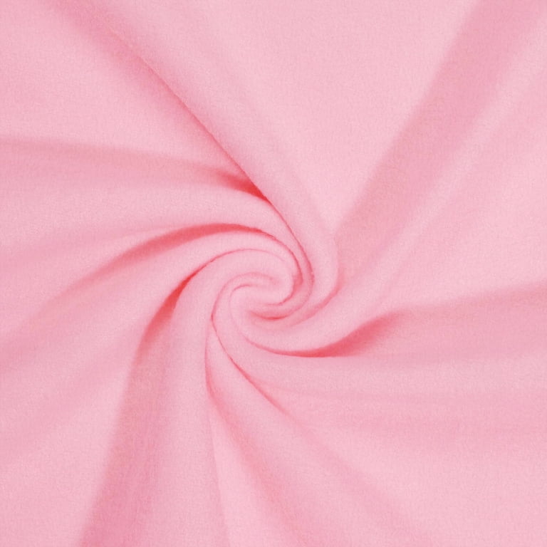 Brushed Fleece Fabric Precut, 60" x 1.5 Yd, Light Pink photo 3