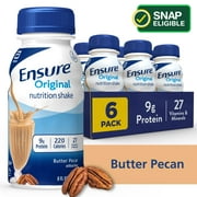 Ensure Original Meal Replacement Nutrition Shake, Butter Pecan, 8 fl oz, 6 Count