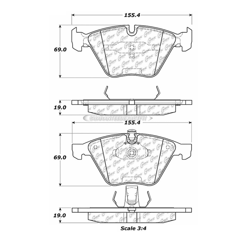 Centric Parts 100.09180 Centric OEM Formula Disc Brake Pads