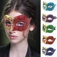 thumbnail image 4 of Mardi For Men Golden And Green For Party Women Masquerade Party Accessory Little Beauty Eye Painted Gold Half Face High Grade Prom Party Decoration, 4 of 4