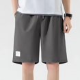thumbnail image 2 of Ymyiu Summer Shorts for Men Men's Casual Classic Fit Elastic Waist Shorts with Drawstring Size XL(Grey, XL), 2 of 6