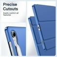 thumbnail image 7 of JETech Case for Samsung Galaxy Tab S10 FE / S9 FE 10.9-Inch, Slim Translucent Back Tri-Fold Stand Protective Tablet Cover, Support S Pen Charging, Auto Wake/Sleep (Navy), 7 of 7