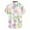 Green, variant on Men Casual Shirt, Short Sleeve Button Up, Turndown Collar Print Top, Summer Vacation Wear, Relaxed Fit Fade Resistant Fabric for Outdoor Daily Use