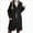 A244-Black, variant on 6-7 Years Little Girls Wool Coat Long Button Down Lapel with Pockets Winter Outerwear
