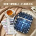 thumbnail image 3 of ZUXONGSY Galaxy Skull Cross Print Large Quilted Bible Cover for Women, Bible Bag with Zipper Pocket & Handle, Christian Book Carrying Case for ChuZU, Study, Gift, 3 of 8
