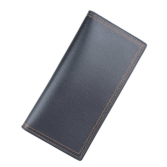 Faraee RFID Bifold Wallets for Men Slim Credit Card Holder Leather Long Purse with 12 Card Slots Black