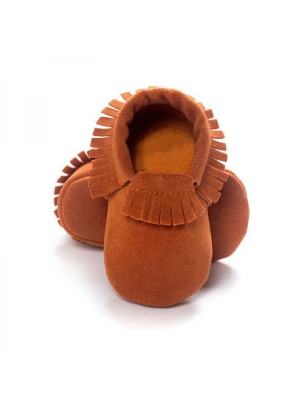 Infant Baby Kids Cute Tassel Leather Shoes Toddler Moccasin Soft Crib Shoe 0-18M