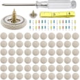 thumbnail image 1 of Yazoeia 60 PCS Car Roof Headliner Repair Kit, Vehicle Roof Snap Rivets Retainer with Installation Tool, Auto Interior Ceiling Cloth Fixing Repair Button, Suitable for Most Cars (Grid CJC912-114782, 1 of 6