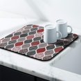 thumbnail image 3 of Washable Rubber Boho Floral Retro Dish Drying Mats for Kitchen Counter Home Large Coffee Bar Pad Accessories and Decor for Utensils Stemware 16''x18'', 3 of 7