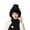 Black, variant on Daznico Cable Knit Lined Ear Flap Beanie and Ribbed Knit Long Scarf 2 Piece Set Thermal Winter Accessories for Ladies Daily Outdoor Activities in Cold Weather