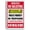 Warning Sign 2, variant on Delivery Sign with Left Arrow - 8"x12" Aluminum Minimalist Style Sign, Home Property Front Door Directional Signage