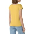 thumbnail image 2 of Christian Shirt for Women Blessed Letter Print Bible Verse Womens T Shirts, Short Sleeve V-Neck Shirts Cute Fit Summer Casual Tee Tops Dopamine Color Daisy Yellow 5XL, 2 of 5