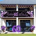 thumbnail image 3 of BIRLON 60th Birthday Decorations, Women Birthday Party Supplies, Happy Birthday Poster and Pennants, Purple Balloon, Black Balloon, Happy Birthday Printed Balloon, for Women 60th Birthday, 3 of 6