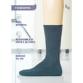 thumbnail image 3 of HUGH UGOLI Mens Cotton Dress Socks | Plain Colors, Regular Fit, Crew, Casual Socks | 3 Pack, Indigo, Shoe Size: 6-8, 3 of 8