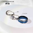 thumbnail image 6 of Adjustable size Wedding Ring Sets His And Hers Couples Women 925 Sterling Silver Blue Sapphire Diamond Man Titanium Wedding Bands, 6 of 8